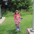 Greta and Sohpia American Flag2